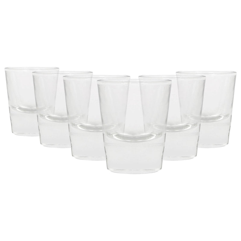 25ml Wide Shot Glasses - Pack of 6 - By Rink Drink