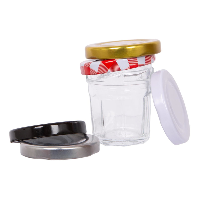 30ml Glass Jam Jars with Lids - Pack of 6 - By Argon Tableware