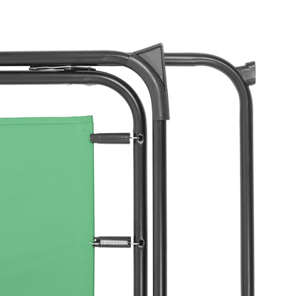 Green Folding Metal Beach Chairs - Pack of 2
