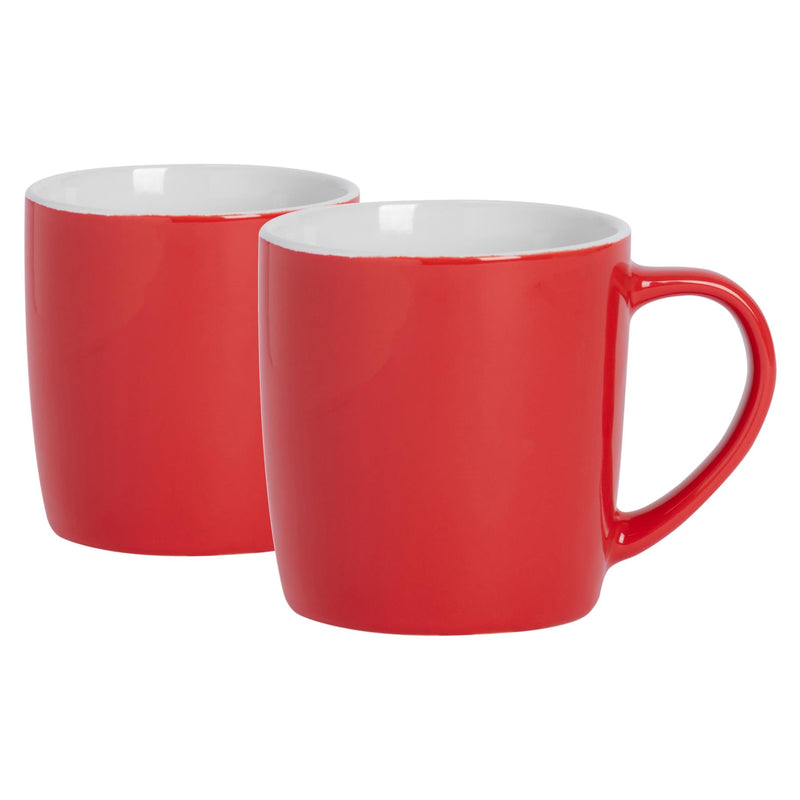 350ml Coloured Coffee Mugs - Pack of 2 - By Argon Tableware