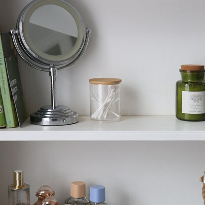 Bathroom Canister with Bamboo Lid