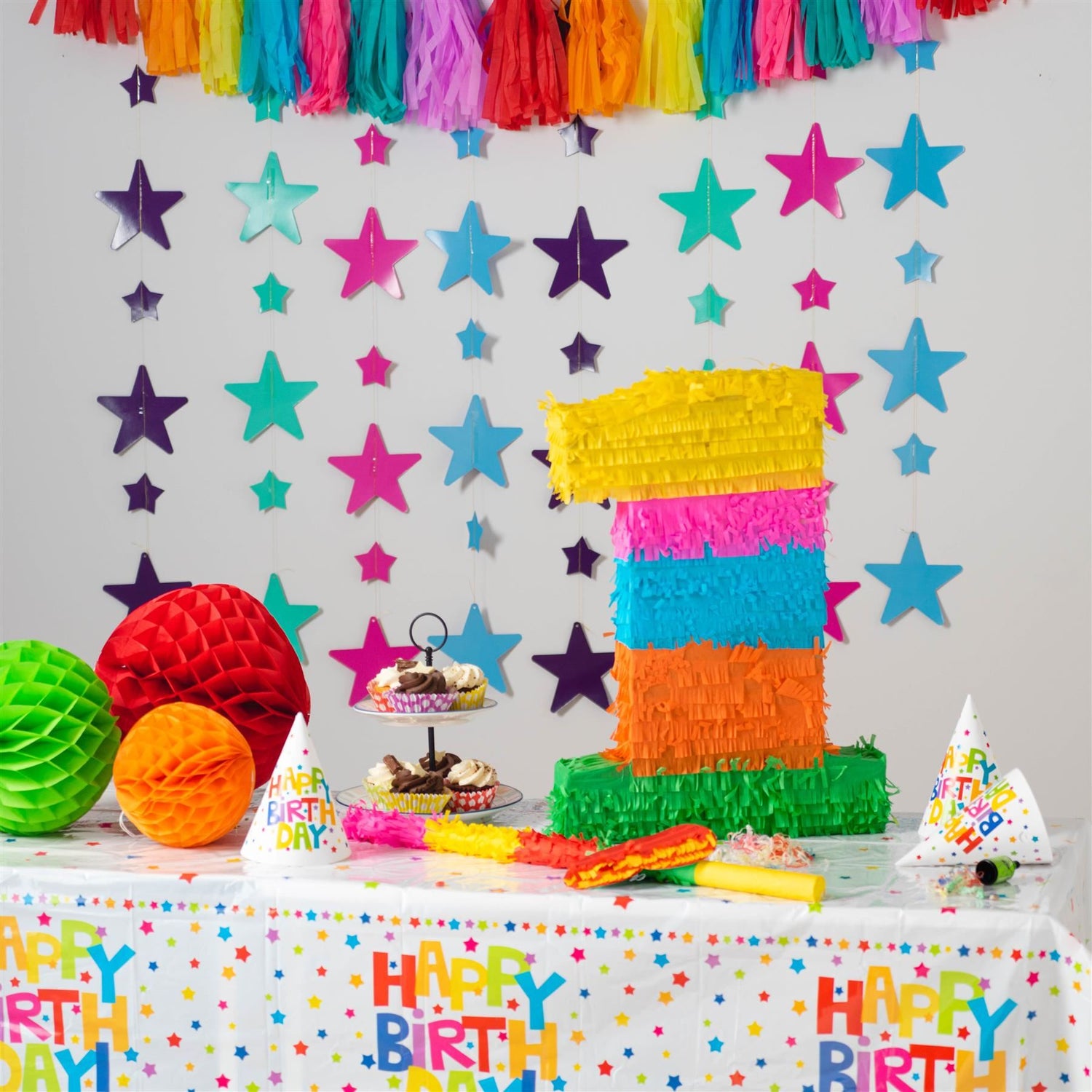 Number 1 Pop-Out Pinata with Stick &amp; Blindfold - Multi Stick