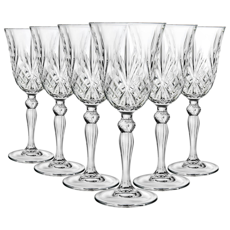 210ml Melodia White Wine Glasses - Pack of 6 - By RCR Crystal