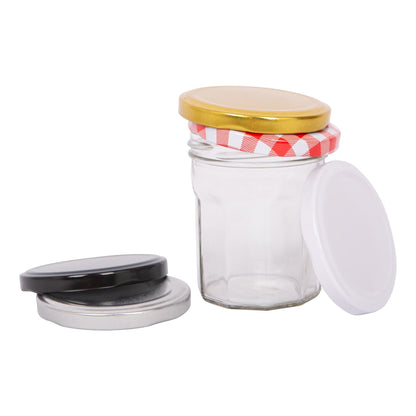 150ml Glass Jam Jars with Lids - Pack of 6