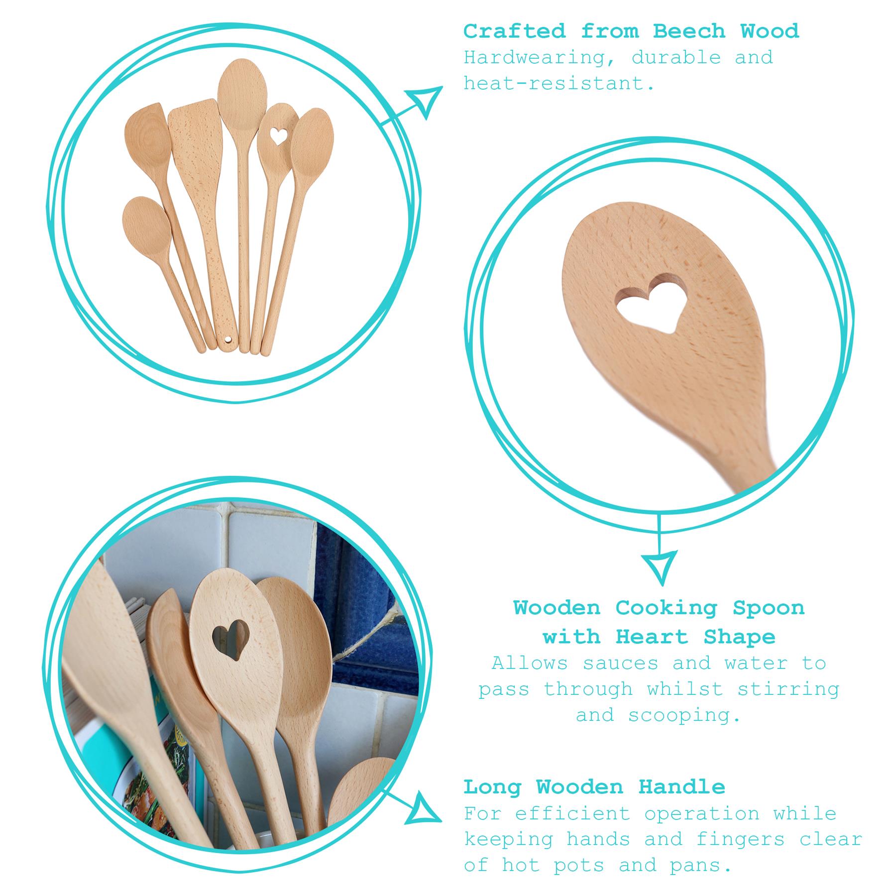 Wooden Heart Cooking Spoon - 30cm