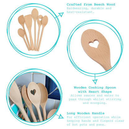 Wooden Heart Cooking Spoon - 30cm