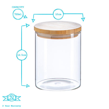 750ml Wooden Lid Storage Jar