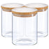 750ml Wooden Lid Storage Jars - Pack of 3 - By Argon Tableware