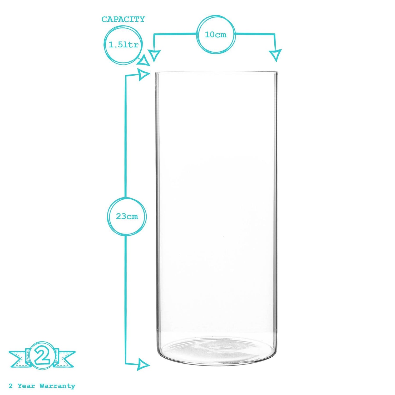 1.5L Scandi Glass Storage Jars - Pack of 3