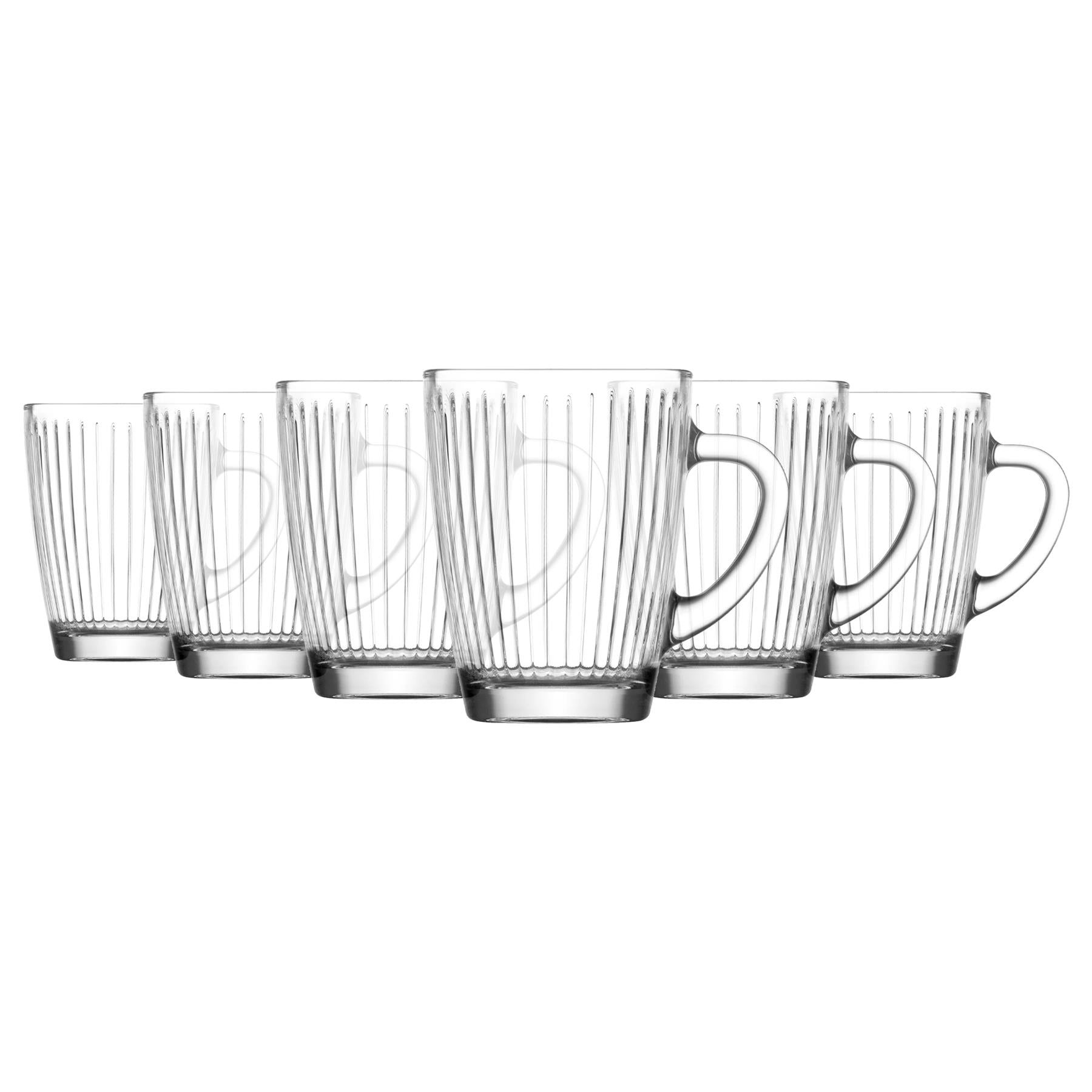 250ml Hestia Glass Mugs - Pack of 6 | Rinkit.com.au – Rinkit Australia