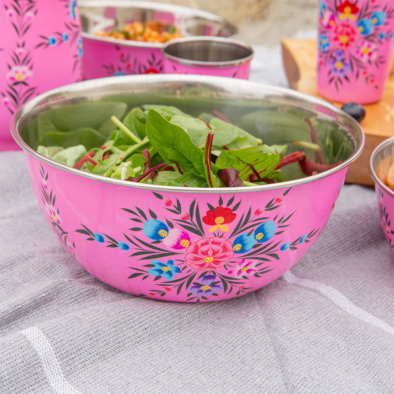 Pansy Hand-Painted Picnic Bowl Set - 3 Sizes - By BillyCan