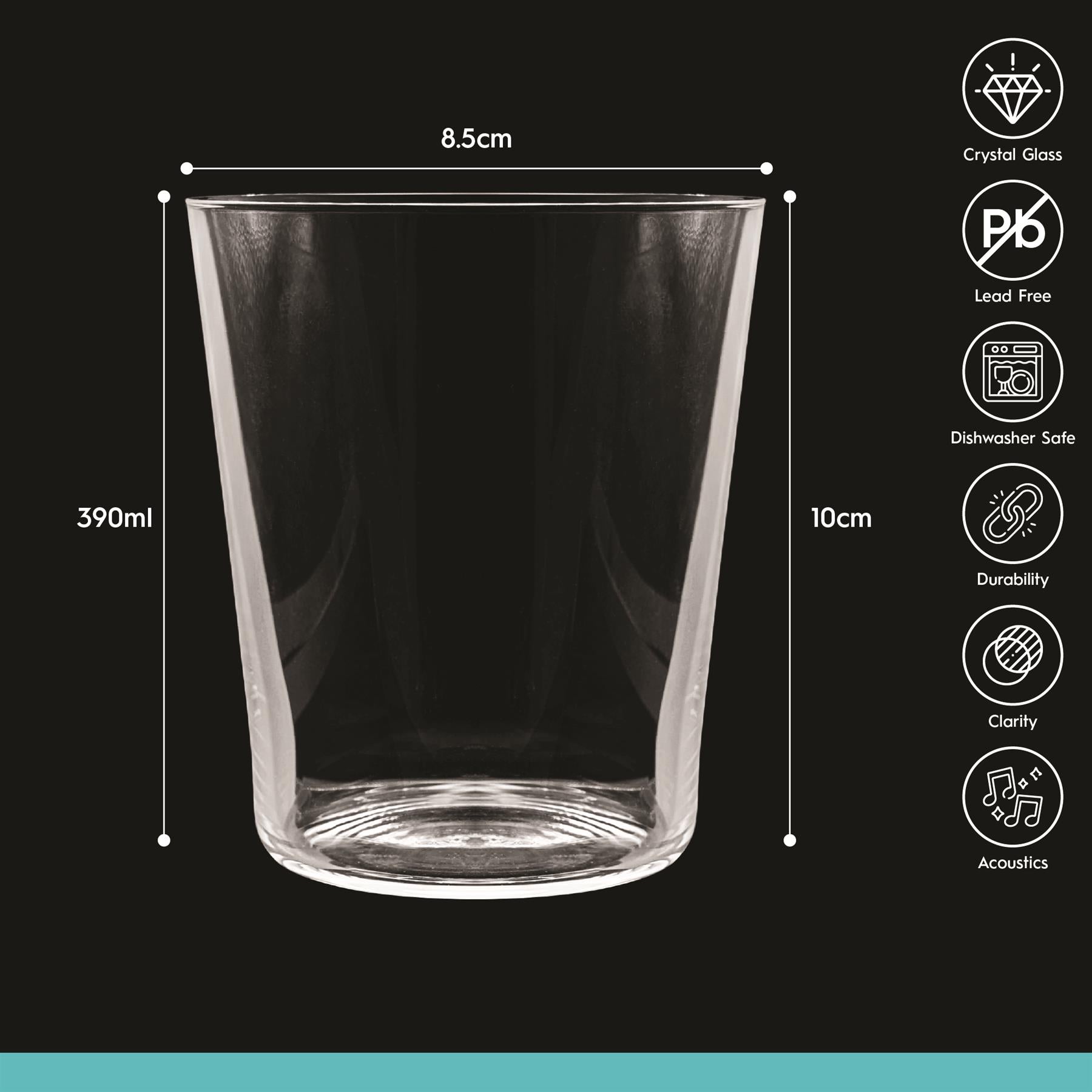 390ml Hoxton Crystal Tumblers - Pack of Six