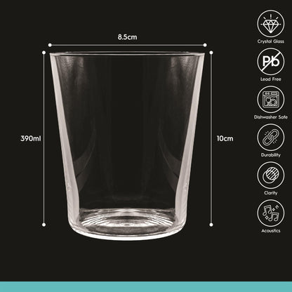 390ml Hoxton Crystal Tumblers - Pack of Six