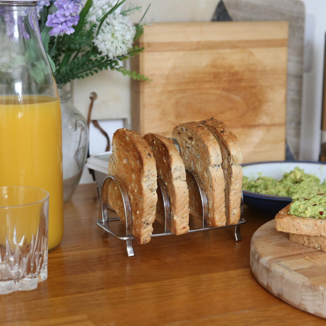 6-Slice Stainless Steel Toast Rack