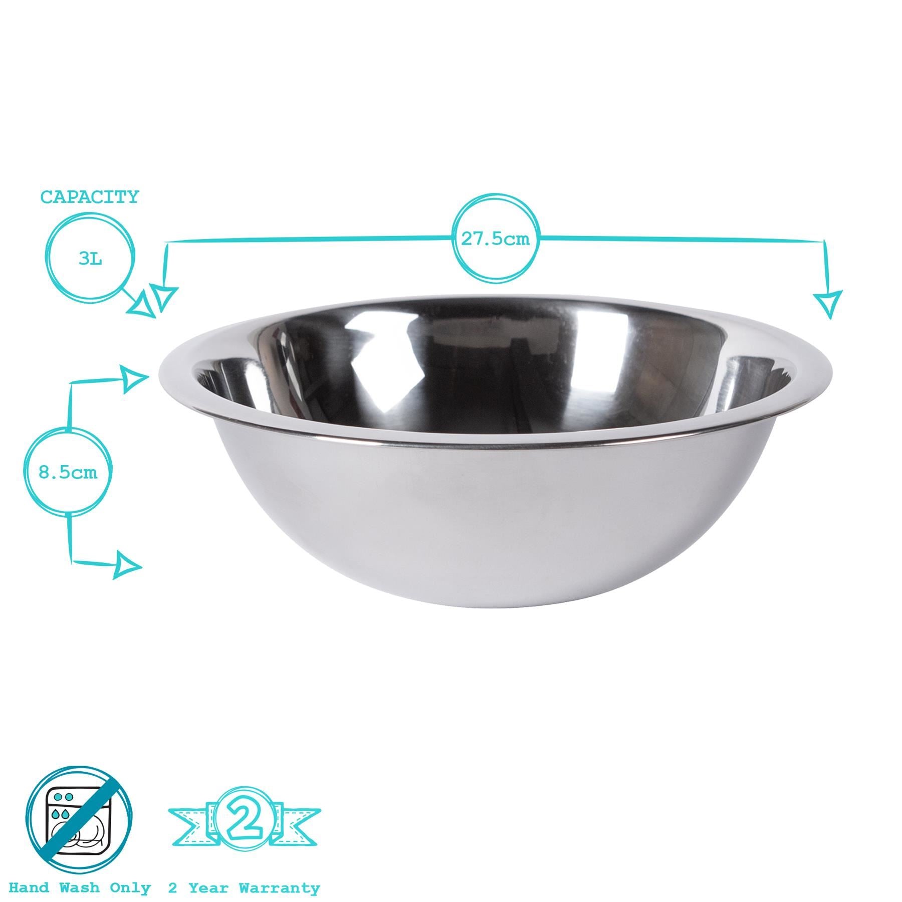 3L Stainless Steel Mixing Bowl