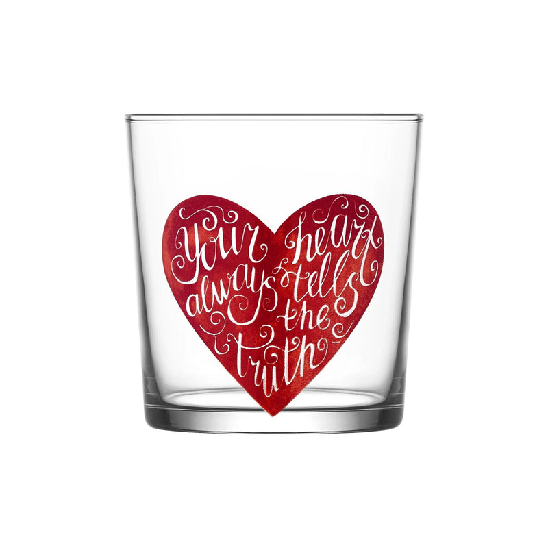Red Valentines 345ml Bodega Glass Tumblers - Pack of 6 - By LAV