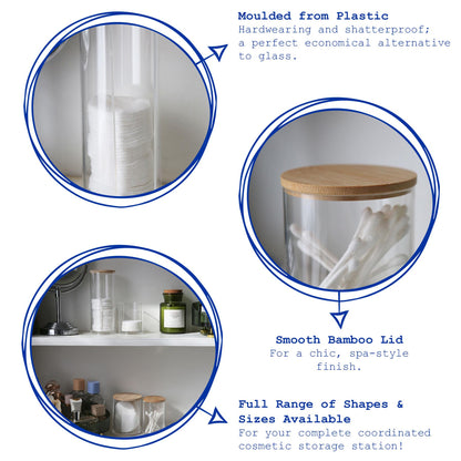 Bathroom Canister with Clear Lid