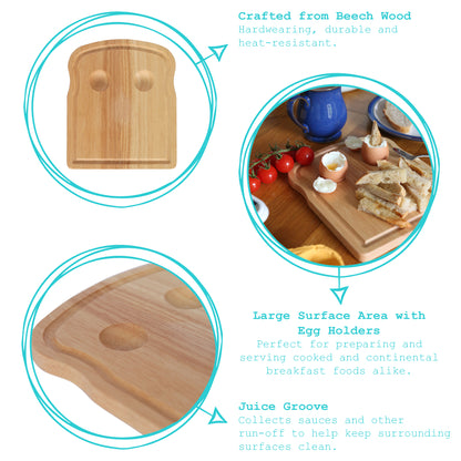 Wooden Breakfast Board - 20cm x 24cm