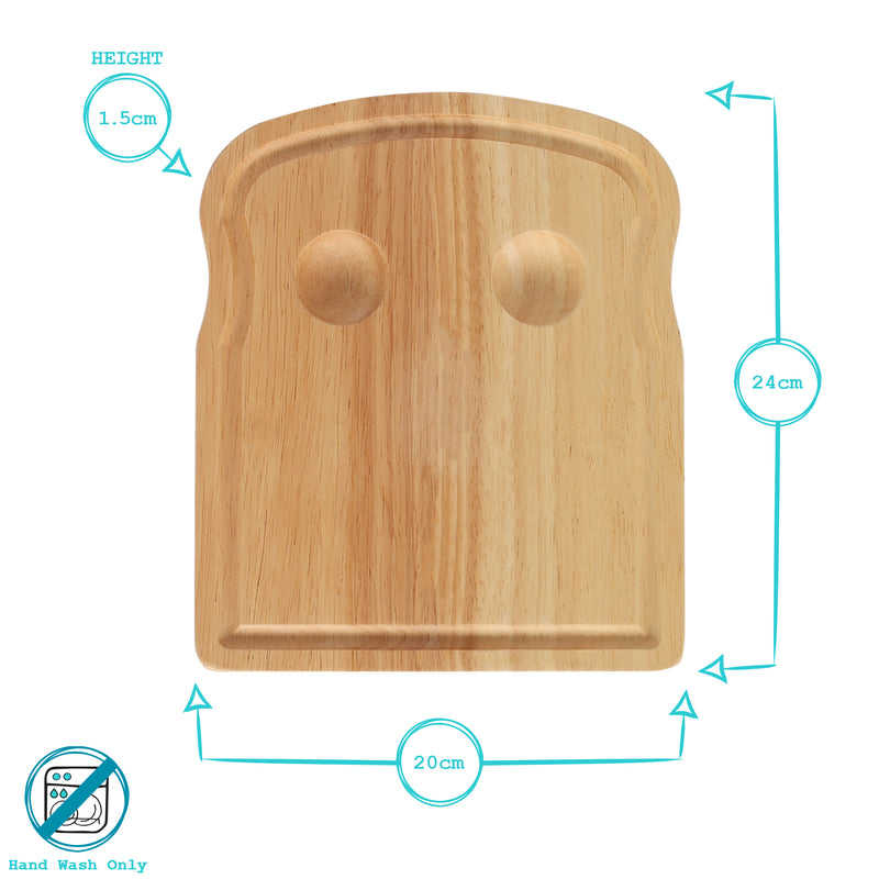 Wooden Breakfast Board - 20cm x 24cm - By Argon Tableware