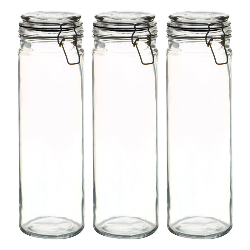 2L Classic Glass Storage Jars - Pack of 3 - By Argon Tableware