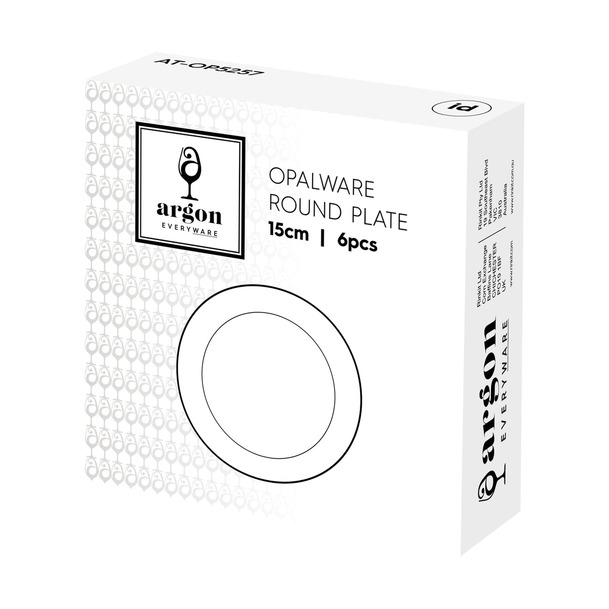 Round Opalware Side Plates - 15cm - White - Pack of Six