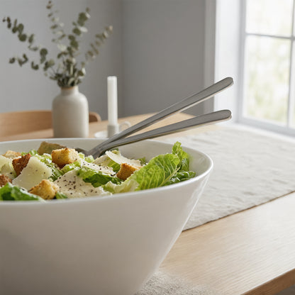 Round Opalware Salad Bowls - 19cm - White - Pack of 6
