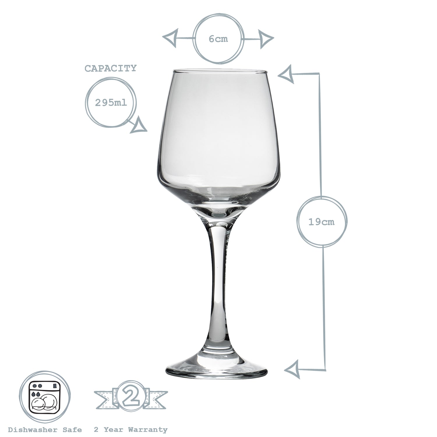 295ml Tallo Wine Glasses - Pack of Six