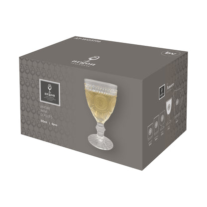 310ml Amore Ribbed Wine Glasses - Pack of 6