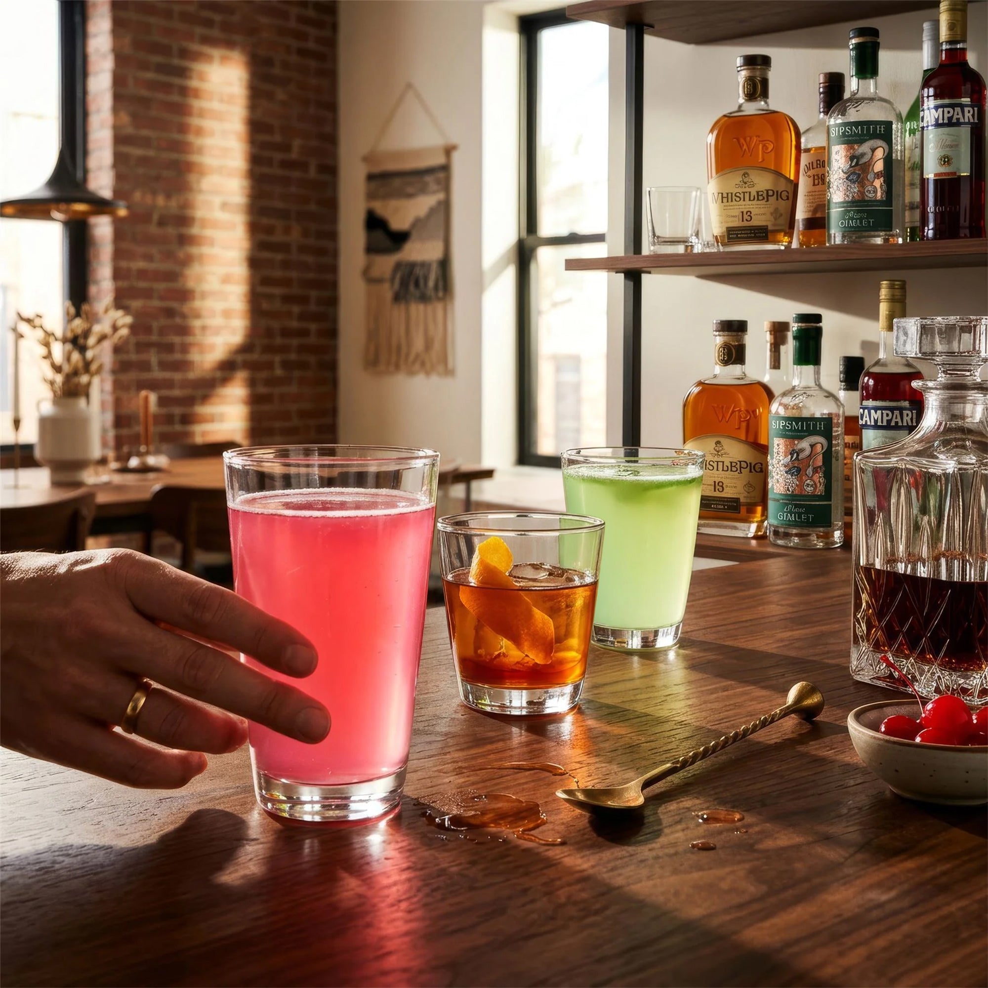 18 Piece Conical Glass Tumbler Set - 3 Sizes