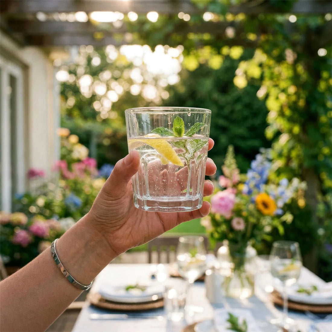 285ml Panelled Glass Tumblers - Pack of 6