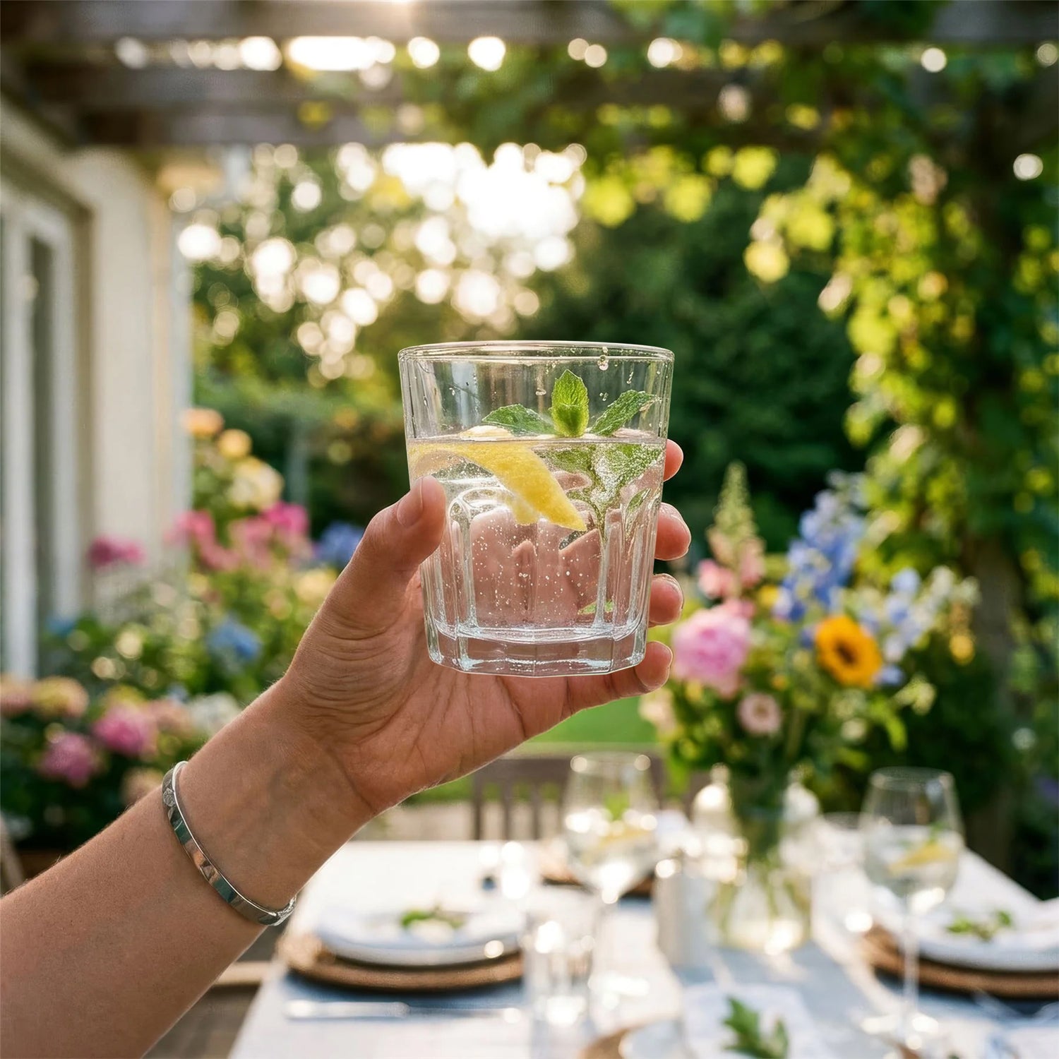 285ml Panelled Glass Tumblers - Pack of 6