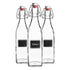 500ml Lavagna Glass Swing Bottles with Chalkboard Label - Pack of 3 - By Bormioli Rocco