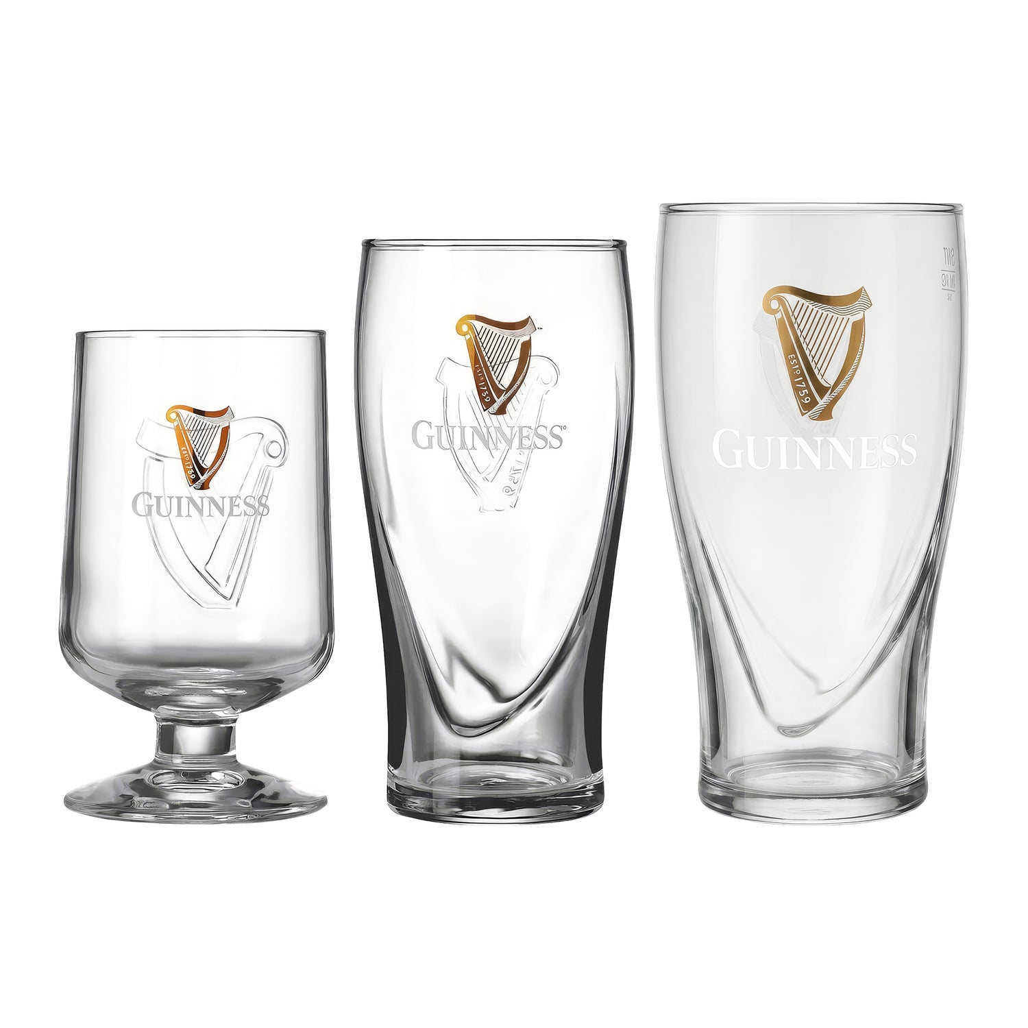 Guinness Embossed Glasses