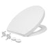 White Round Soft Close Toilet Seat - By Harbour Housewares