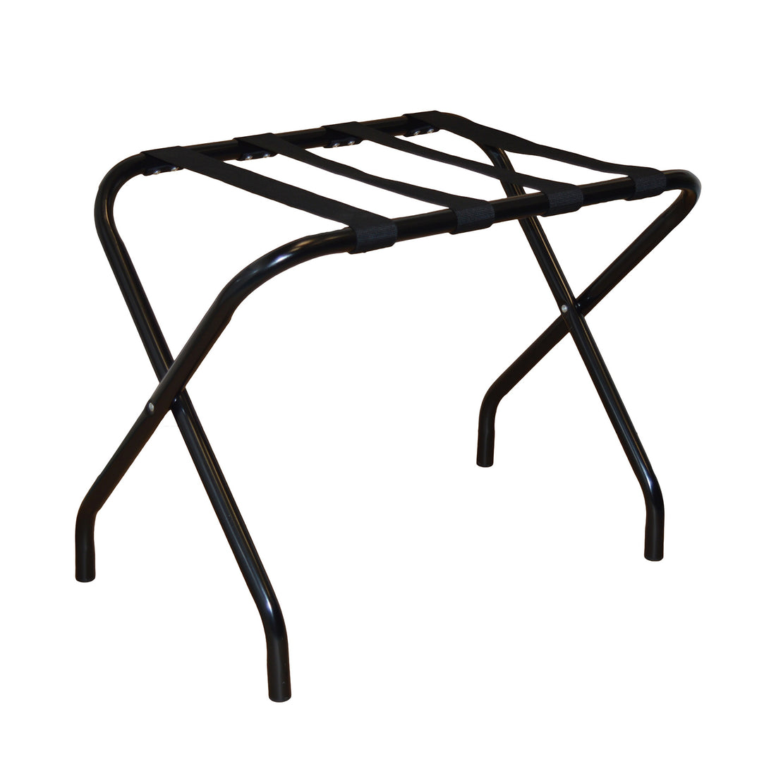 Black Folding Stainless Steel Luggage Rack