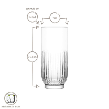 540ml Tokyo Highball Glasses - Pack of Six