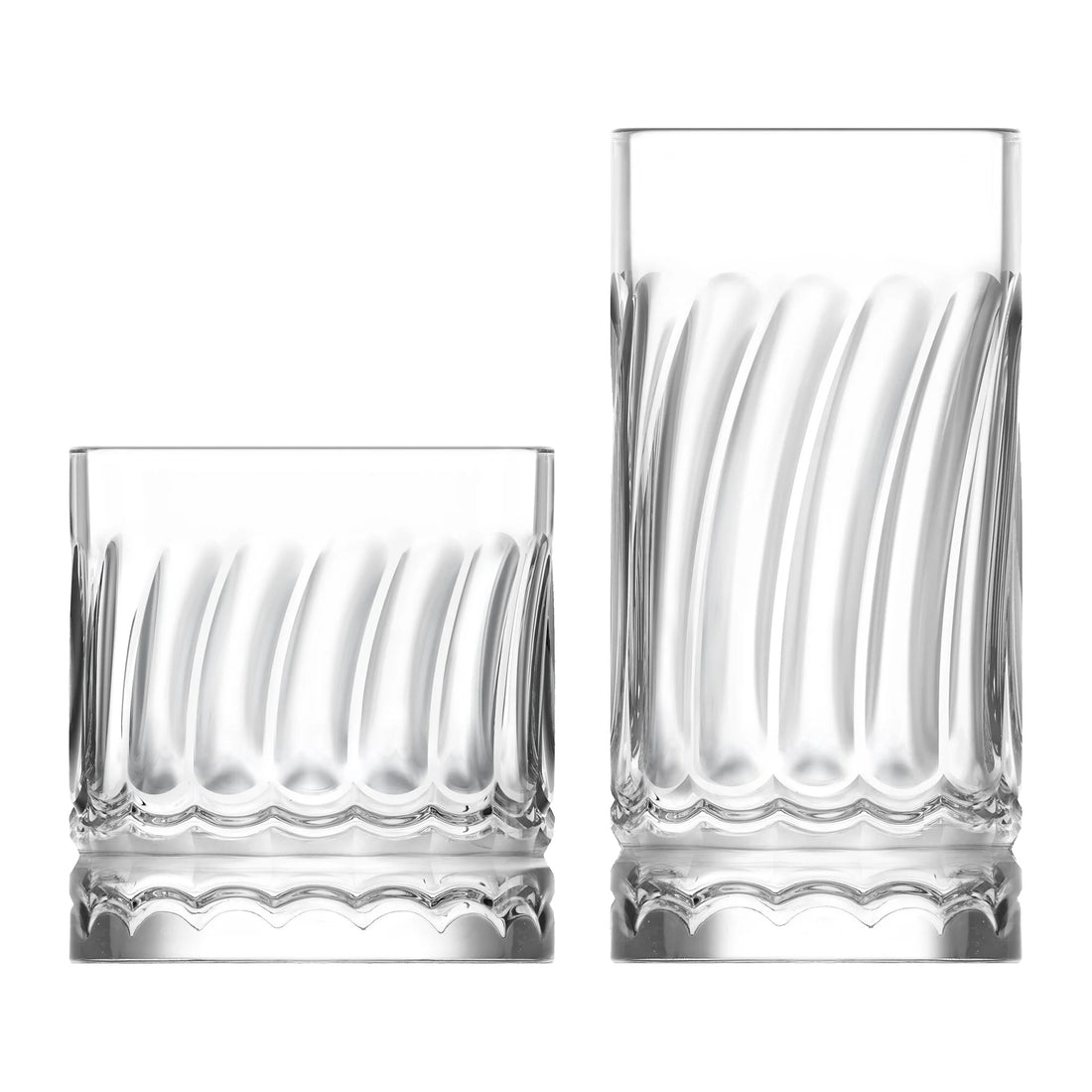 12 Piece Wave Glass Tumbler Set