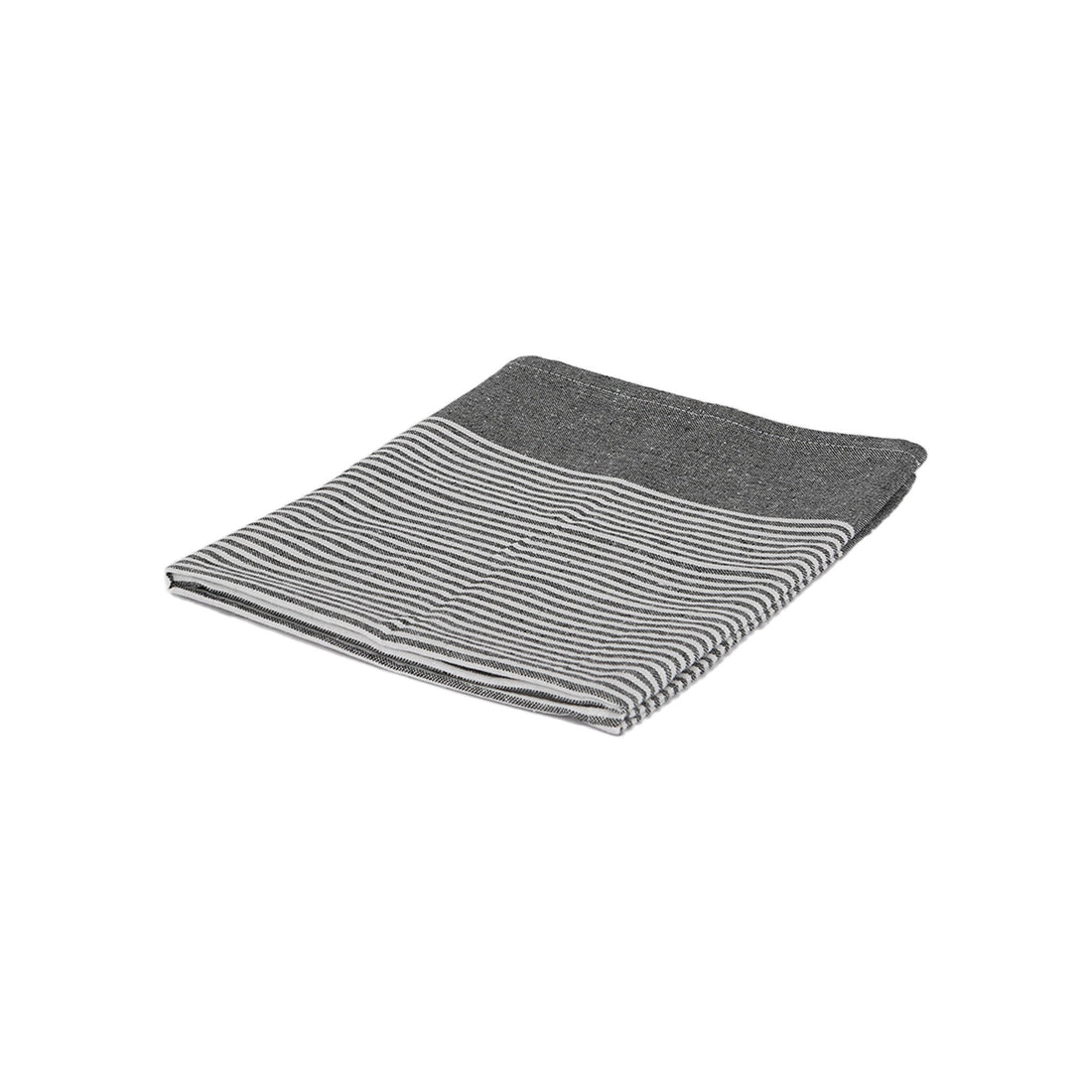 Grey 70cm x 50cm Pinstriped Cotton Tea Towel