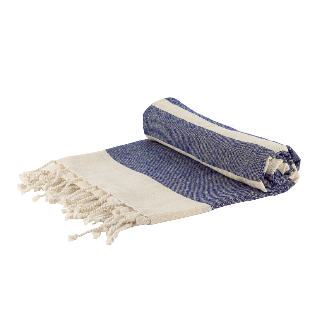 Navy Striped 170cm x 90cm Turkish Cotton Beach Towel