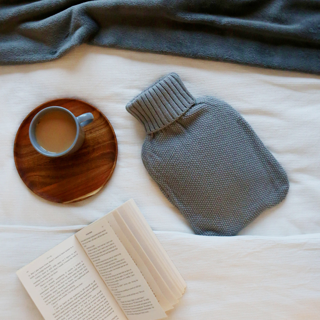 2L Knitted Hot Water Bottle &amp; Cover Set