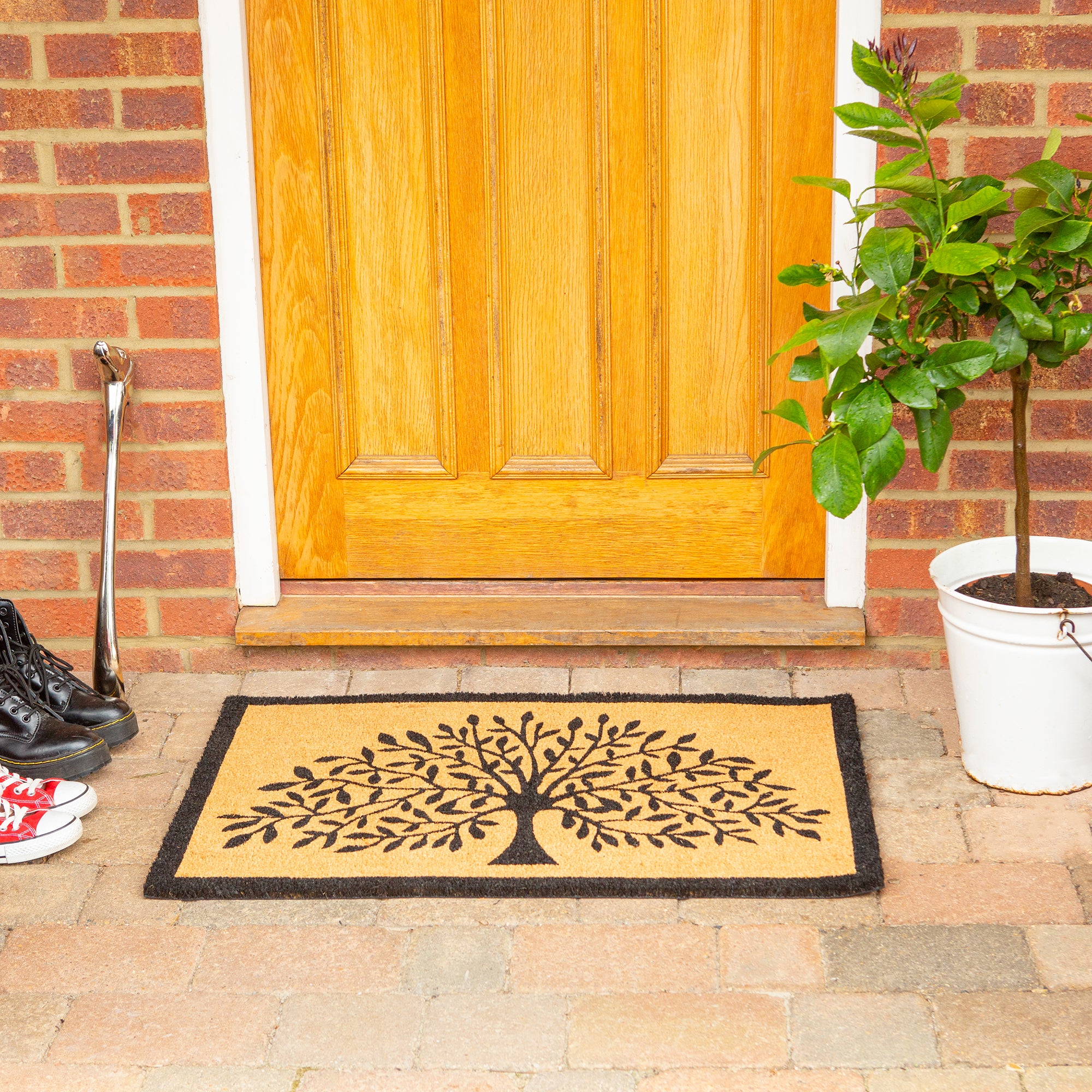 Coir Door Mat - 75cm x 45cm - Tree of Life