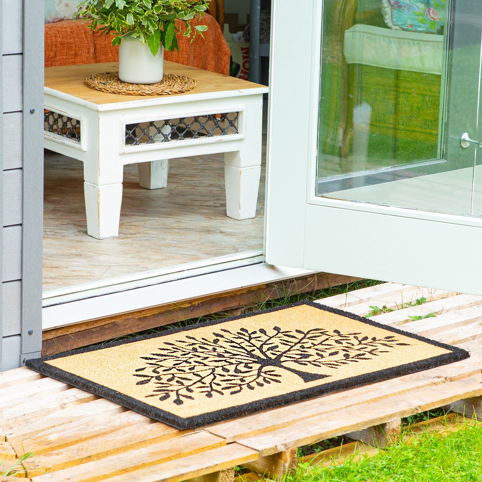 Coir Door Mat - 75cm x 45cm - Tree of Life