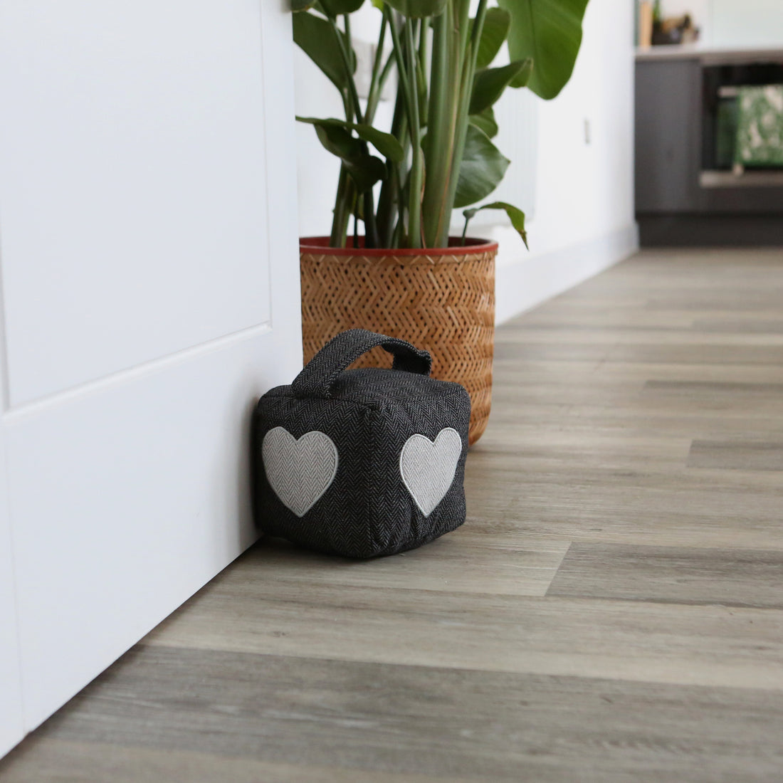 Heart Cubic Herringbone Door Stop