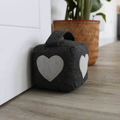 Heart Cubic Herringbone Door Stop