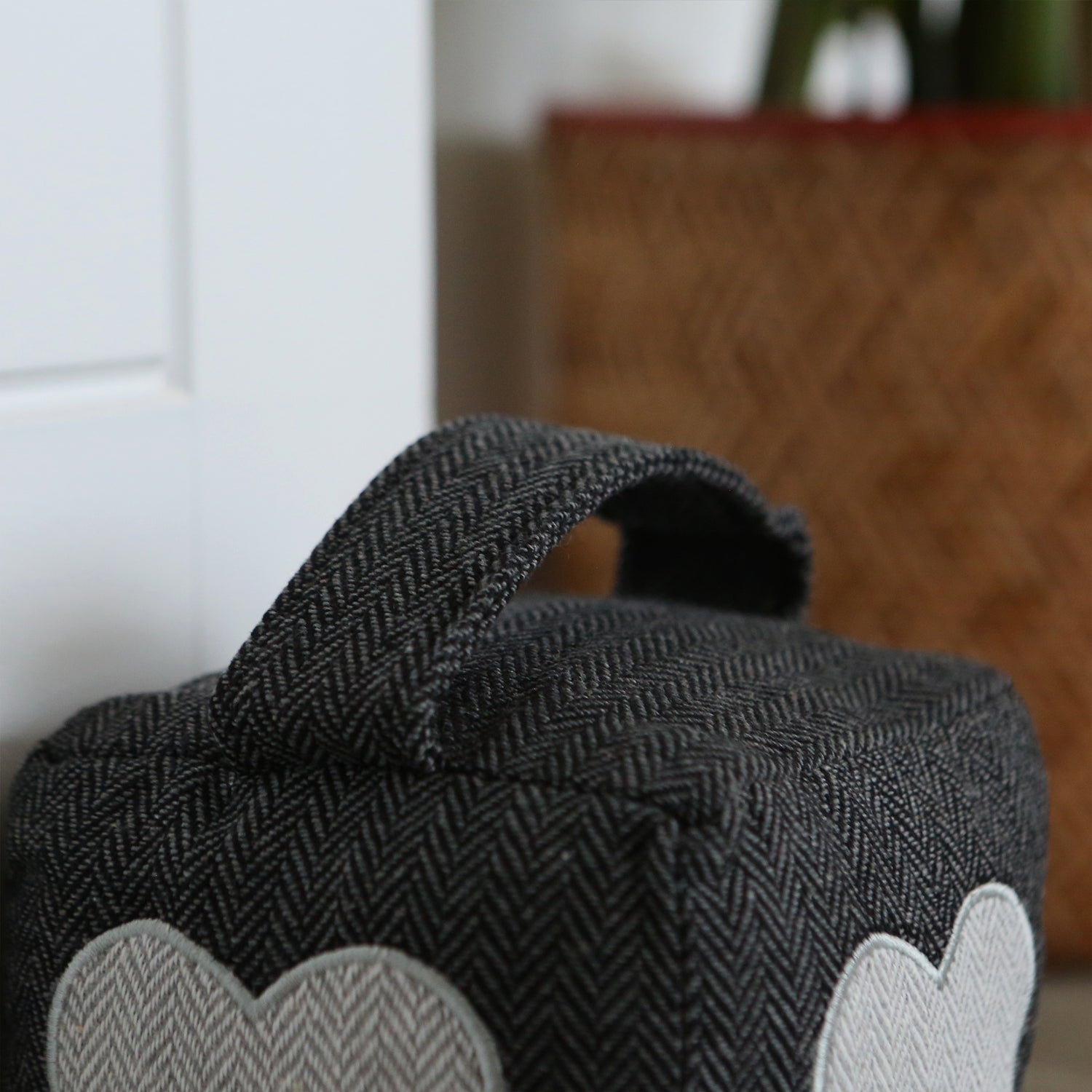 Heart Cubic Herringbone Door Stop