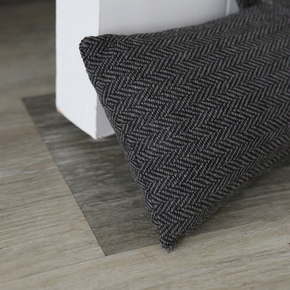 Grey Herringbone Draught Excluder - 80cm