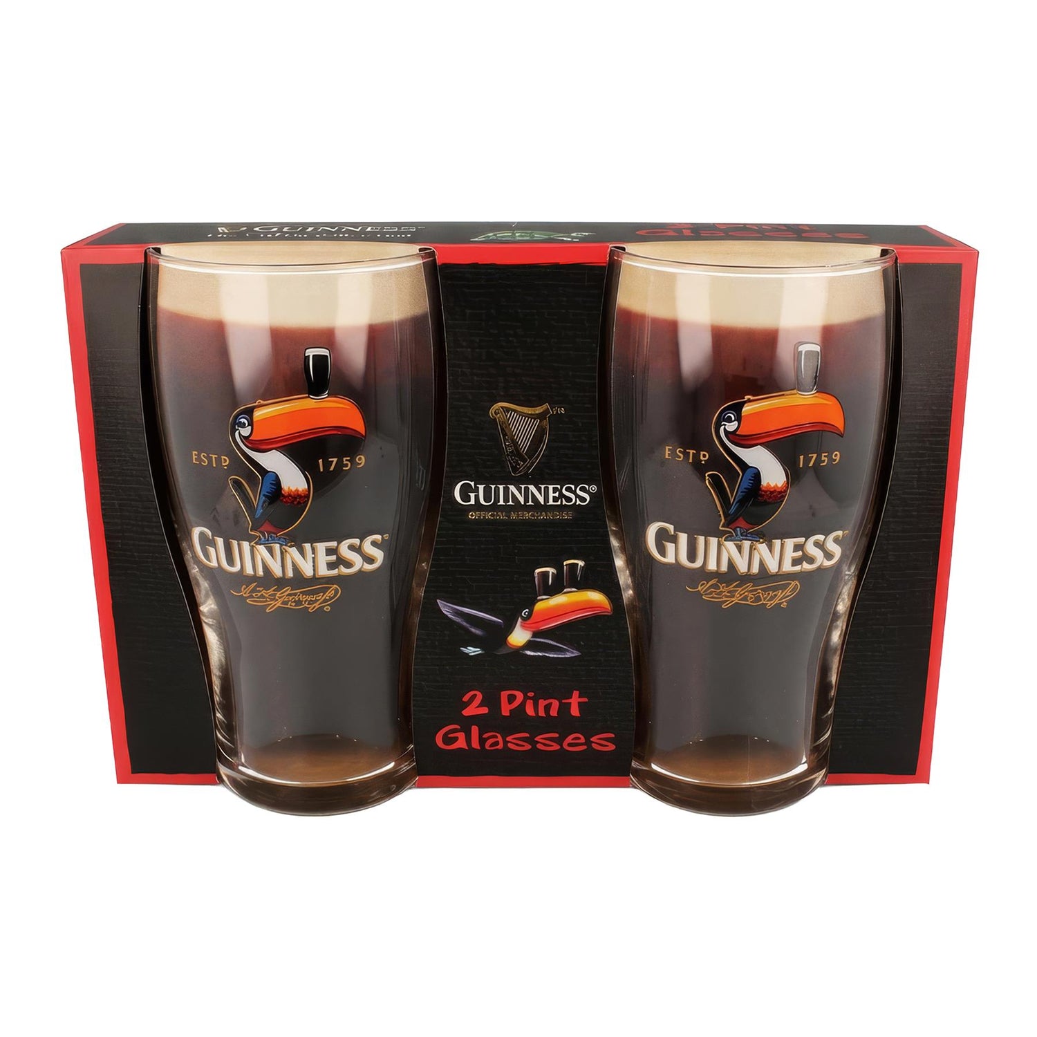 Guinness 2 Piece Toucan Pint Glass Set
