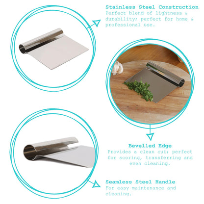 13.5cm Stainless Steel Dough Scraper