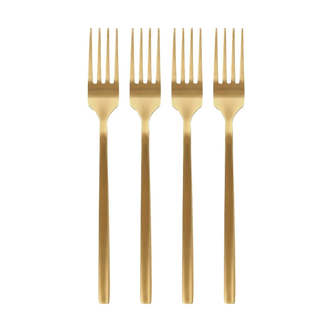 Gold 19.5cm Stainless Steel Dinner Forks - Pack of 4
