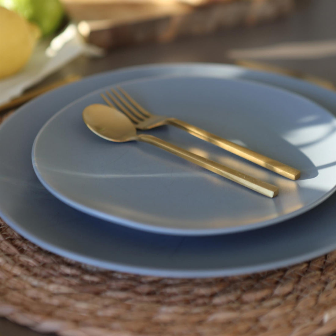 Gold 14.5cm Stainless Steel Teaspoons - Pack of 4
